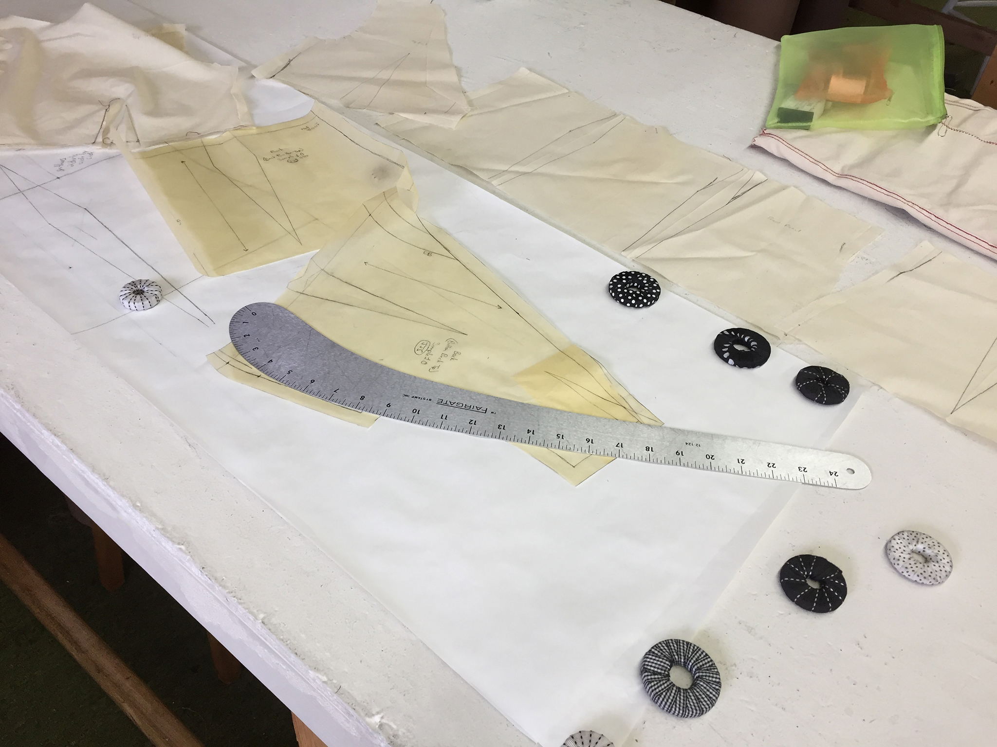 Creating my line: images of drafting and pattern making